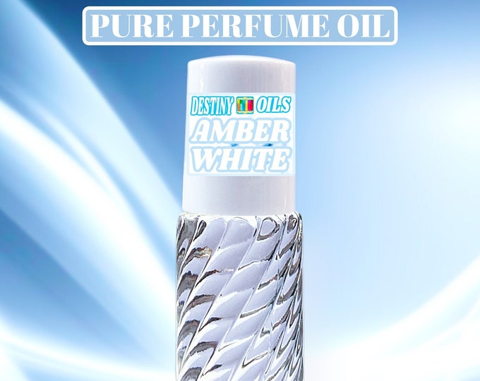 AMBER WHITE Perfume Oil][Unisex Fragrance][Alcohol Free]