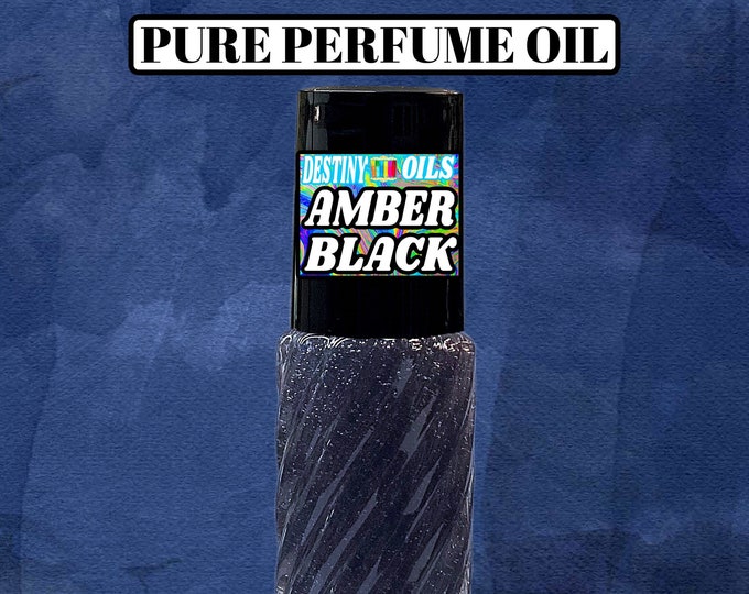 AMBER BLACK Perfume Body Oil][Unisex Fragrance][Alcohol Free]