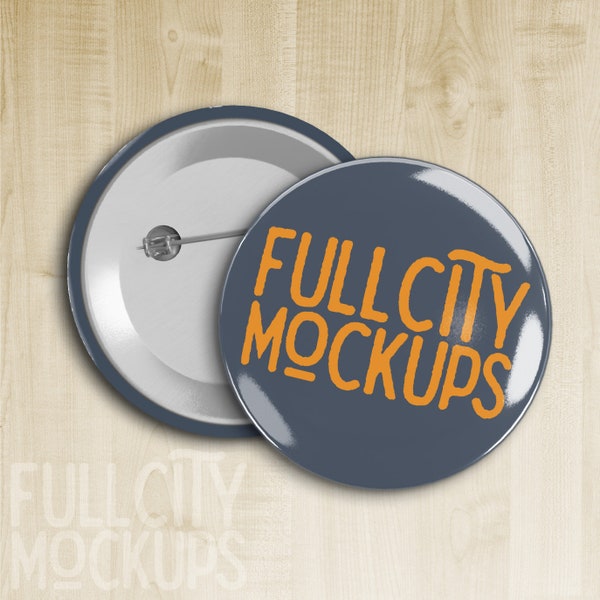 Round Pinback Button Mockup