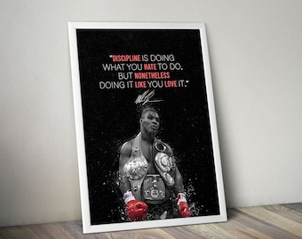 Mike Tyson MMA Wandkunst Boxen Poster Kämpfer Legenden Vintage Kampf Poster Sport Poster Motivationsposter Sportposter