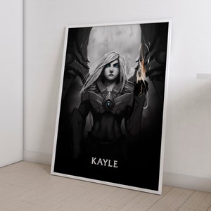 Kayle League of Legends Aether Wing Kayle League of Legends Poster  the Righteous    LoL Poster Gaming Poster Gamer Room Decor
