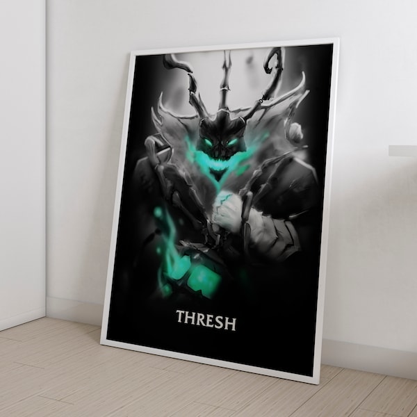 Thresh League of Legends League of Legends Poster de Chain Warden LoL Poster Gaming Poster Gamer Room Decor