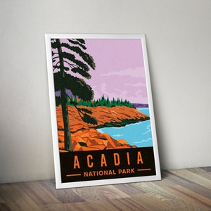 Acadia National Park Poster Bundle National Park Prints Nationalpark Geschenk Nationalpark Poster Vintage