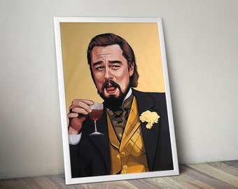 Laughing Leo Meme Funny  Poster  Funny Memes Funny Present  Meme Poster  Funny Poster Meme Memes Poster Printable Poster