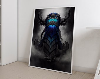 Aurelion Sol League of Legends  League of Legends Poster the Star Forger  LoL Poster Gaming Poster Gamer Room Decor Home Decor Wall Art