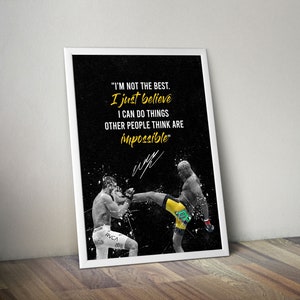 Affiche d'art mural MMA Anderson Silva Affiche de boxe Fighter Legends Affiche de combat vintage Affiche de sport Affiche de motivation Affiche de sport