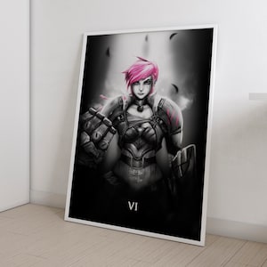 Vi  League of Legends  League of Legends Poster the Piltover Enforcer   LoL Poster Gaming Poster Gamer Room Decor