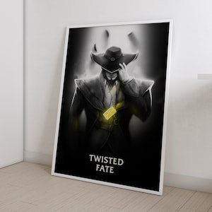 Twisted Fate League of Legends League of Legends Poster the Card Master LoL Poster Gaming Poster Gamer Room Decor