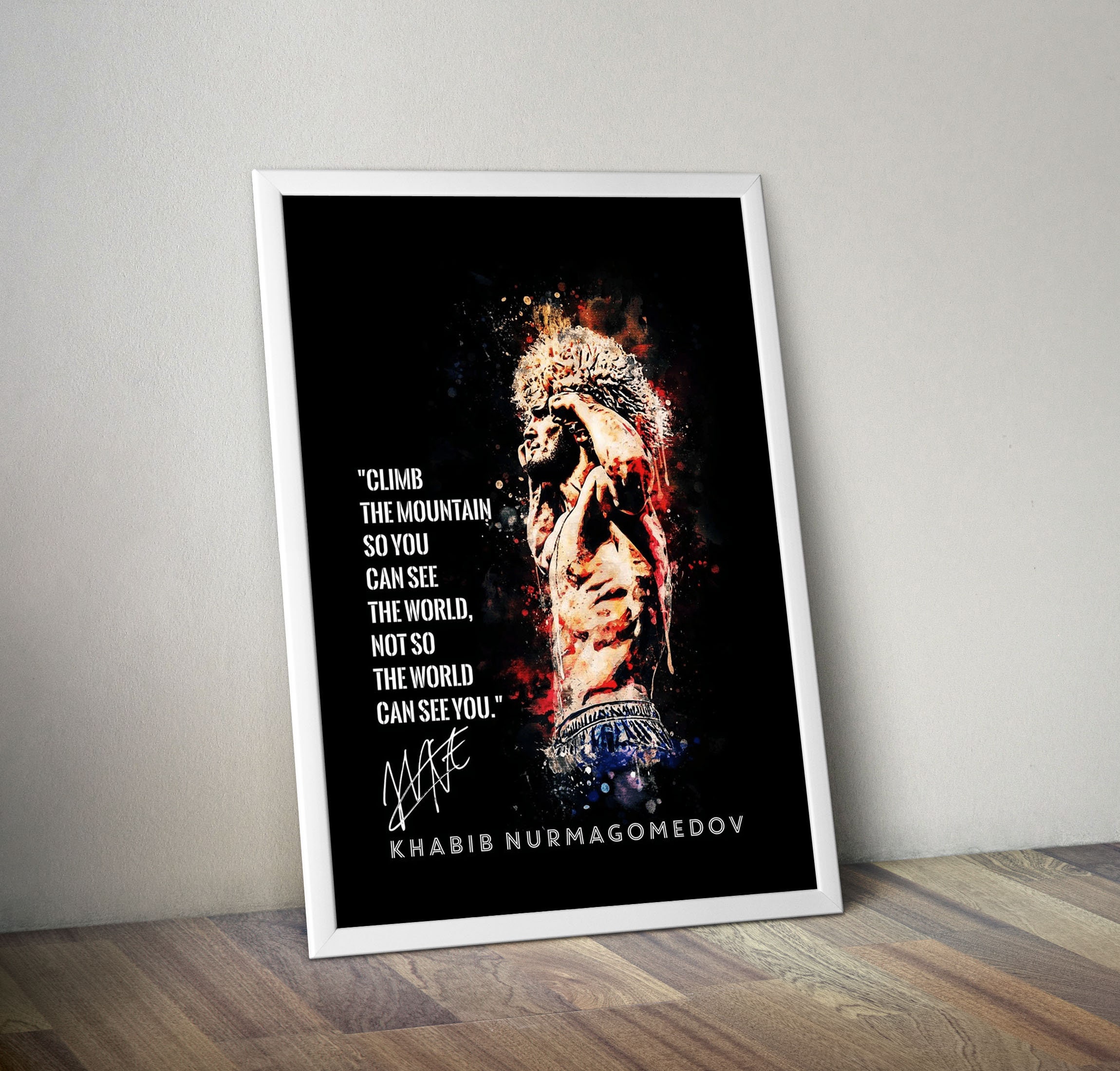 Khabib Nurmagomedov Boxen Poster MMA Wandkunst Kämpfer Legenden Vintage Kampf Poster Sport Poster Motivationsposter Sportposter