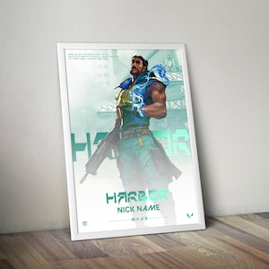 Harbor Valorant Valorant Poster Gaming Poster Gamer Room Decor Gamer Gift Twitch Decor Home Decor Wall Art
