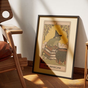 Les affiches de tarot de grenouille | Décoration d'intérieur du tarot | Art mural tarot affiche imprimable carte de tarot