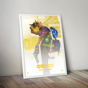 Gekko Valorant Valorant Poster Gaming Poster Gamer Room Decor Gamer Gift Twitch Decor Home Decor Wall Art