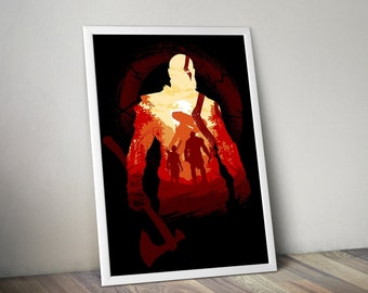God of War God of War Poster God of War Kratos Gaming Poster Gamer Room Decor Gift For Gamer Gamer Gift Home Decor Wall Art