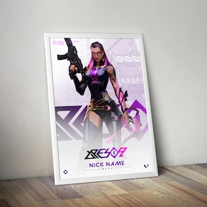 Reyna Valorant Valorant Poster Gaming Poster Gamer Room Decor Gamer Gift Twitch Decor Home Decor Wall Art