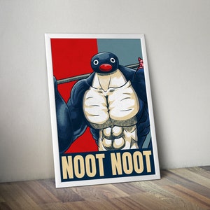 Noot Noot Meme Pinguin Poster Memes Engraçados Presente Engraçado Meme Poster Engraçado Meme Memes Poster Cartaz Para Imprimir