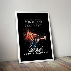 Justin Gaethje MMA Wall Art Boxing Poster Fighter Legends Vintage Fight Poster Sports Poster Motivational Poster Sports Poster