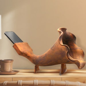 Terracotta Gramophone Speaker, Living Room Decorative Centrepiece, Home Decor, Quirky Modern Unique Gift, Clay Craft