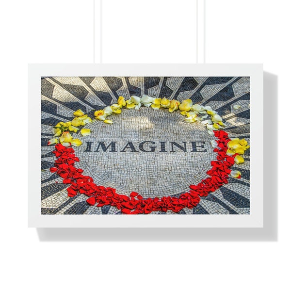 Framed Photograph: Imagine Mosaic in Strawberry Fields in Central Park