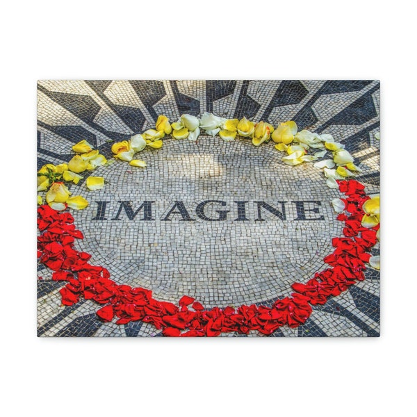 Canvas Gallery Wrap: Imagine Mosaic in Central Park in Strawberry Fields in Central Park