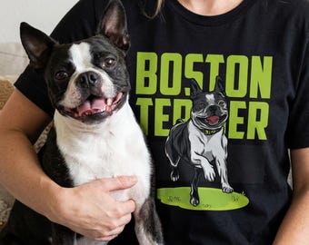 Camiseta de Boston Terrier: regalo divertido y adorable de Boston Terrier, camiseta unisex para amantes de los perros, ropa para dueños de mascotas, camiseta gráfica, camiseta para amantes de los cachorros