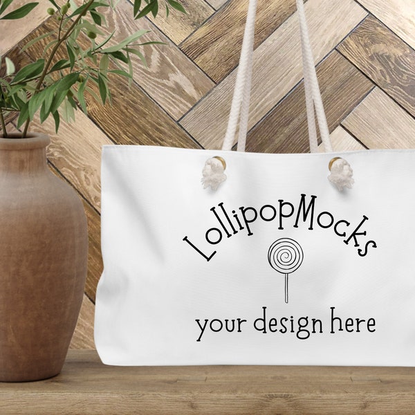 Minimalist Weekender Bag Mock Up, Modern Image Is Perfect To Level Up Your Digital Design, Weekender Tote Bag, Popular Mock Up