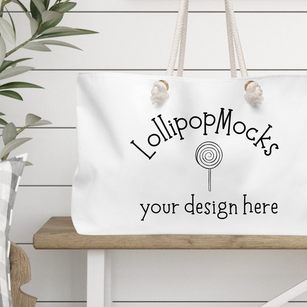 Weekender Bag Mock Up, Large Overnight Bag Mock Up, Popular Digital Image For Overnight Bag, Level Up Your Display