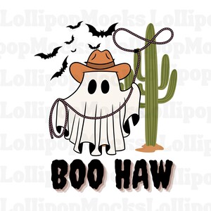 Boo Haw SVG, Halloween Retro Boohaw Ghost svg, Digital Download, Western Halloween svg, Boohaw svg, Sublimation Shirt, Retro Cowboy Ghost
