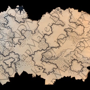 Carte fantastique pour Donjons et Dragons 5e édition | MDN 5e | Dessiné à la main | Style 4 | Téléchargement numérique