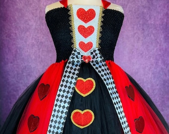 Queen of Hearts Halloween Costume Tutu Dress