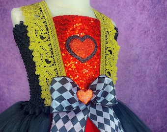 Royal Queen of Hearts Costume Tutu Dress
