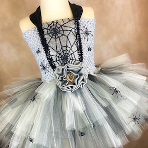 Spider Princess Spooky Halloween Costume Party Pageant Dance Recital Haunted House Spiderweb Dress