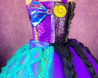 Adult Ursula Ariel Combi Halloween Costume Tutu Dress
