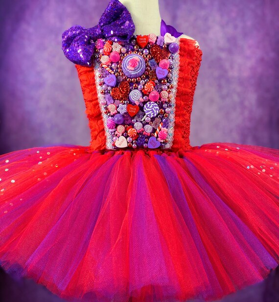 Adult Valentine Heart Candy Queen Party Costume Pageant Dance Recital Dress  - Etsy