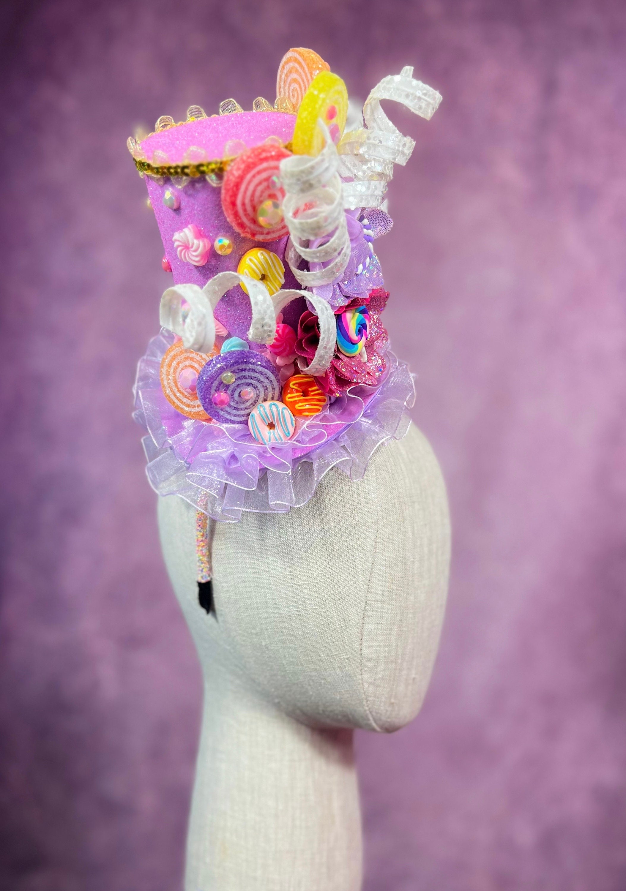 Lollipop Candyland Mini Hat Fascinator Headband