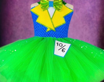 Adult Mad Hatter Halloween Costume Tutu Dress