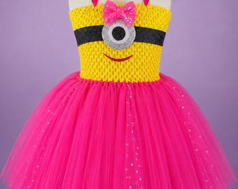 Adult Pink Minion Halloween Costume Dress - Etsy