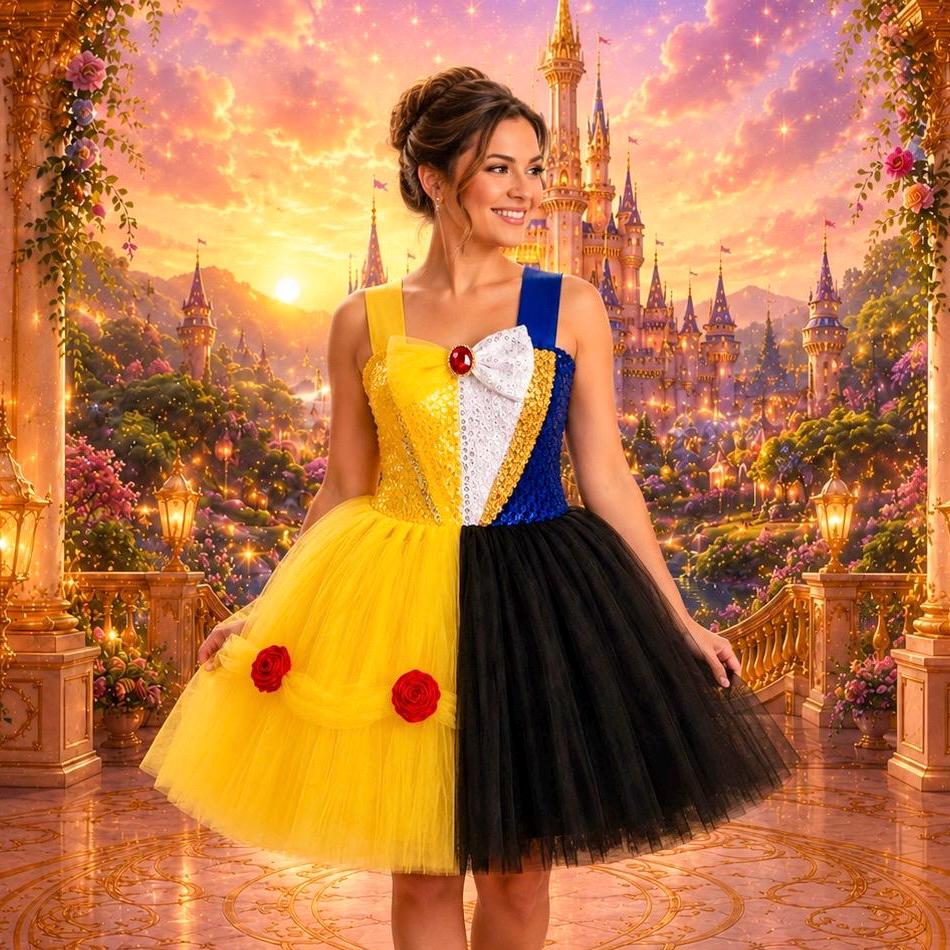 beauty and the beast cocktail dress Adult and the silicone gel courthouse wedding dress Size:40 Regular 💙 Savida style for Hot topic