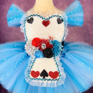 Alice in Wonderland Through the Looking Glass RunDisney Pageant Party Dance Recital Halloween Costume Apron Dress