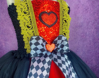 Adult Royal Queen of Hearts Costume Tutu Dress