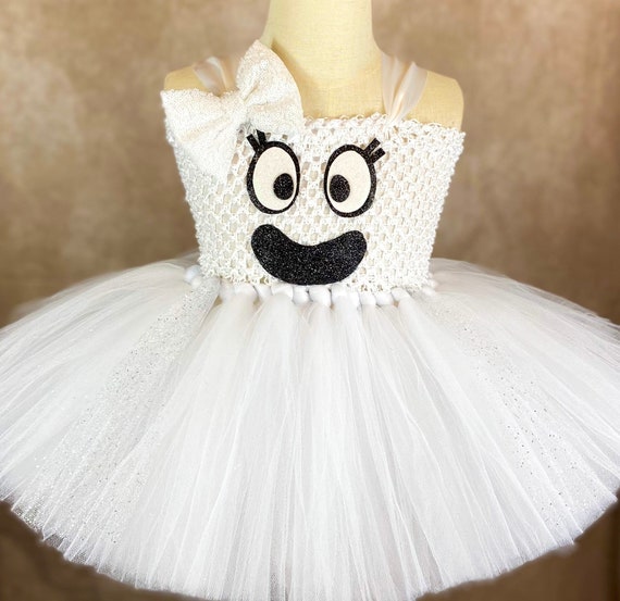 White Ghost Face Halloween Costume Party Pageant Dress - Etsy