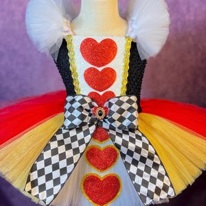 Queen of Hearts Red Queen Alice in Wonderland RunDisney Halloween Party Pageant Costume Dance Recital Dress