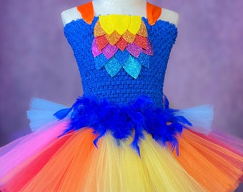 Kevin from Up Bird Feather Halloween Costume Party Dance Recital Pageant Dress