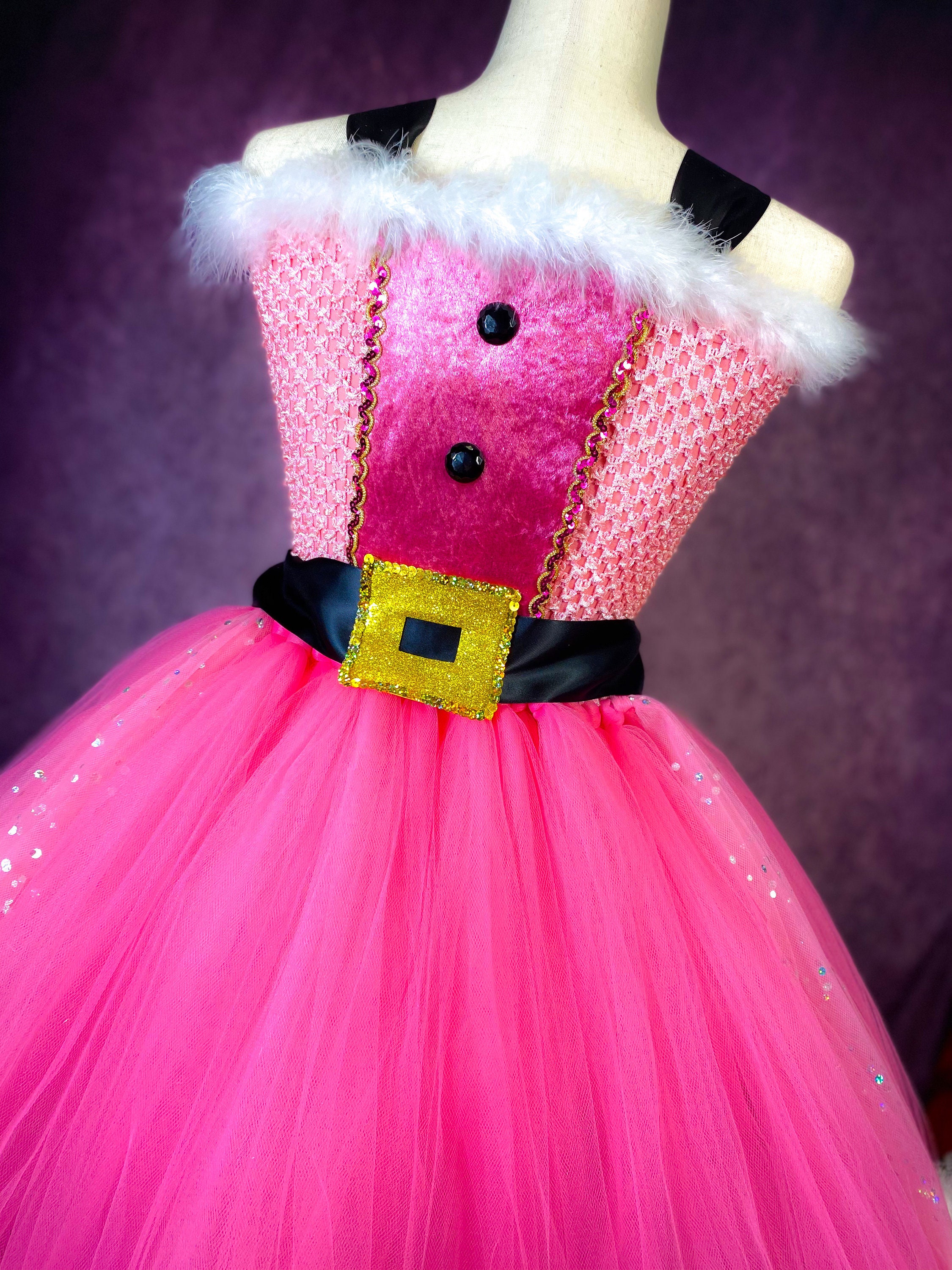 pink santa dress Dear Santa L/S Pocket Twirl Dress 9/10