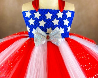 Adult Patriotic 4th of July Costume Tutu Dress