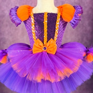 Halloween Witch Minnie Mouse Purple Orange Costume Dance Recital Polka Dot Pageant RunDisney Party Character Dining Dress (Adult)