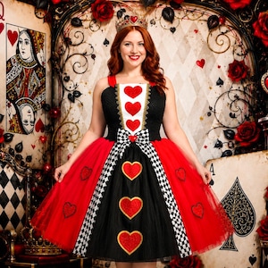 queen of hearts costume short dress Queen of Hearts Tutu, Queen of Hearts Costume, Queen of Hearts Tutu Dress, Tutu Dress, Queen of Hearts Dress, Queen of Hearts Outfit
