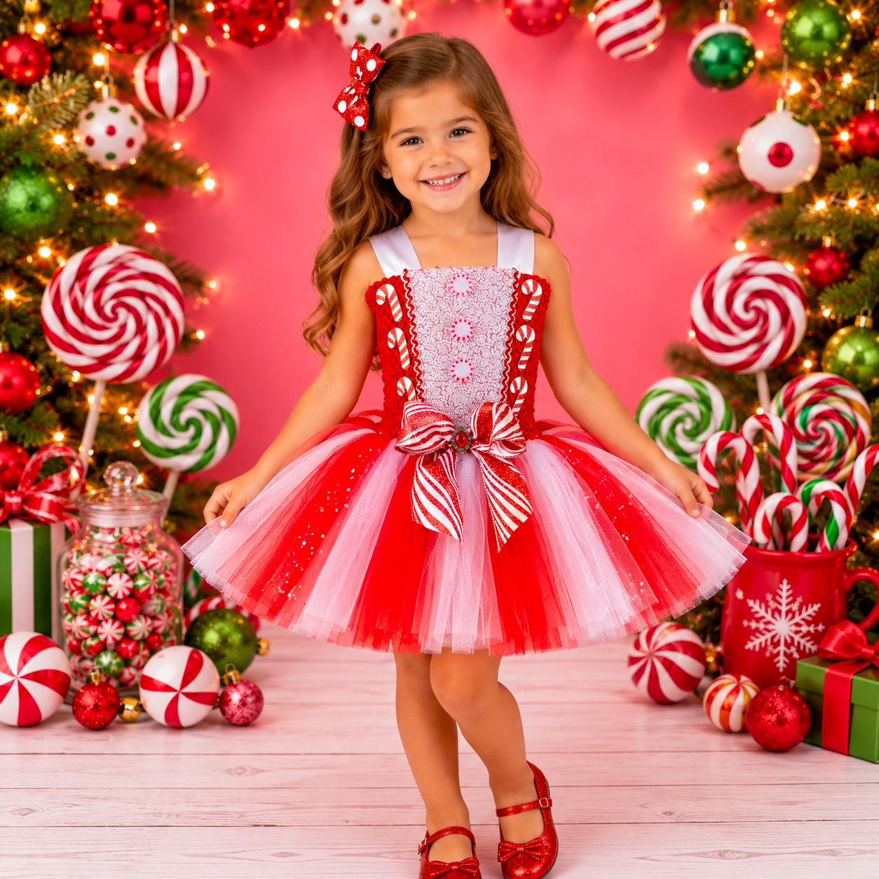 christmas tutu dress Holiday Cheers Tree or any special occasion during the festive season Peppermint Candy Christmas Costume Tutu