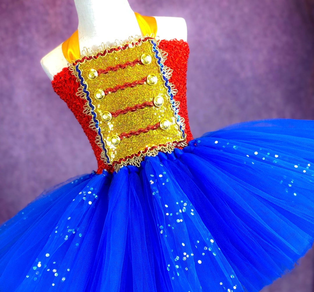 Blue and Red Nutcracker Christmas Ballet Holiday Costume Pageant Party Dance Recital Dress