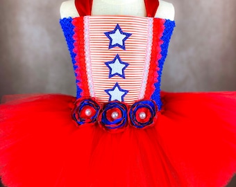 4th of July Tutu Dress: American Patriotic Star Costume