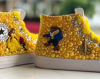 Beauty and the Beast Rhinestone Bling Princess Pageant Shoes (Infants & Children)